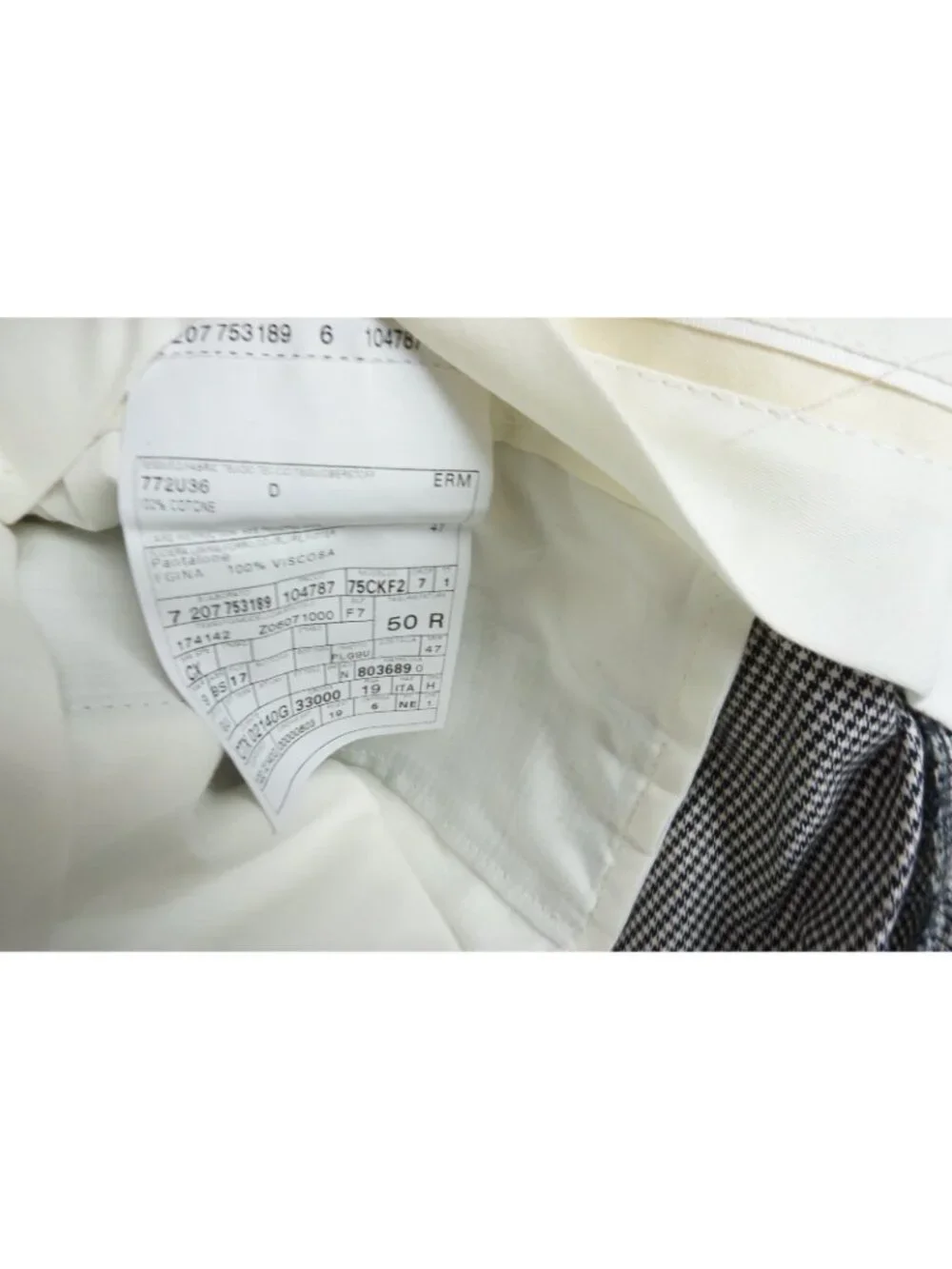 Gucci White Black Houndstooth 100% Cotton Dress Pants Sz 50 EU BRAND NEW